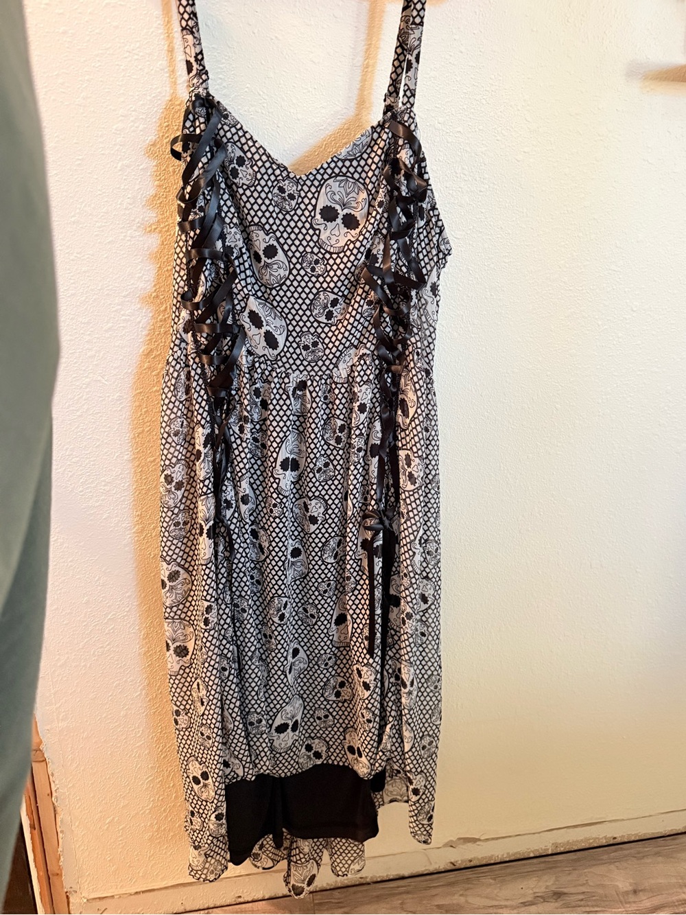 Torrid lace up sugar skull dress